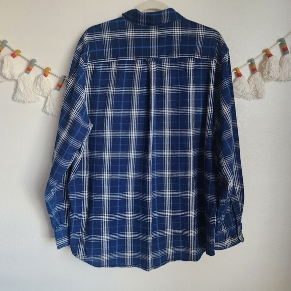Pendleton Blue Wool Button Down Plaid Long Sleeve Top Casual Minimalist Mens XL - Picture 11 of 13